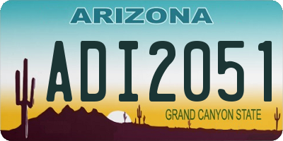 AZ license plate ADI2051