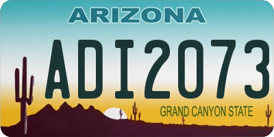 AZ license plate ADI2073