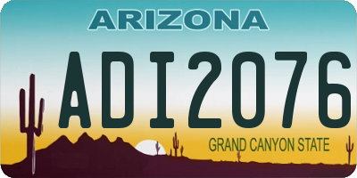 AZ license plate ADI2076