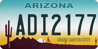 AZ license plate ADI2177