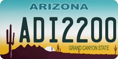 AZ license plate ADI2200