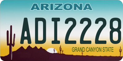 AZ license plate ADI2228