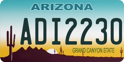 AZ license plate ADI2230