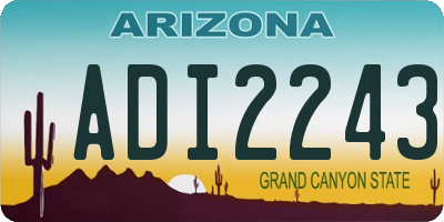AZ license plate ADI2243