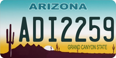 AZ license plate ADI2259