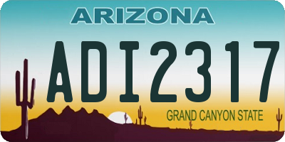 AZ license plate ADI2317