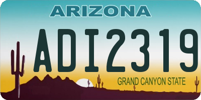 AZ license plate ADI2319