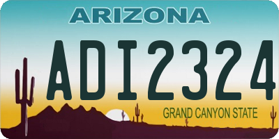 AZ license plate ADI2324