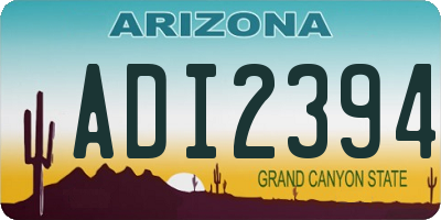 AZ license plate ADI2394