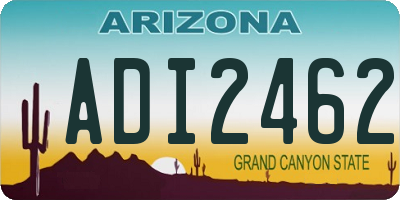AZ license plate ADI2462
