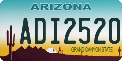 AZ license plate ADI2520
