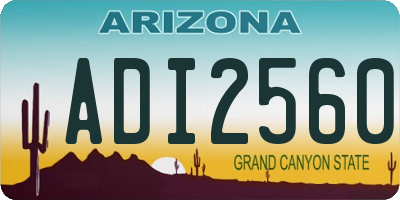 AZ license plate ADI2560