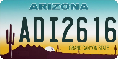 AZ license plate ADI2616