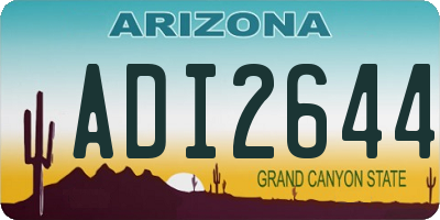 AZ license plate ADI2644