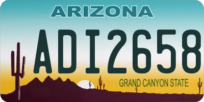 AZ license plate ADI2658