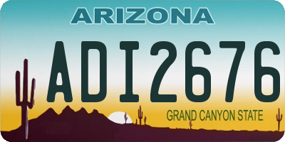 AZ license plate ADI2676