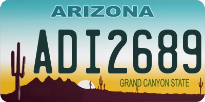 AZ license plate ADI2689