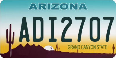 AZ license plate ADI2707