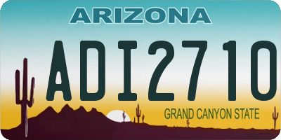 AZ license plate ADI2710