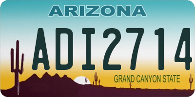 AZ license plate ADI2714