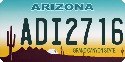 AZ license plate ADI2716