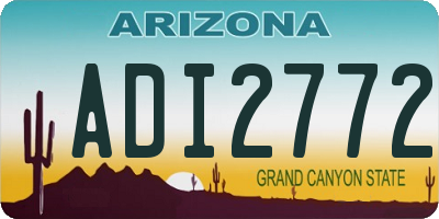 AZ license plate ADI2772