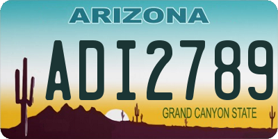 AZ license plate ADI2789
