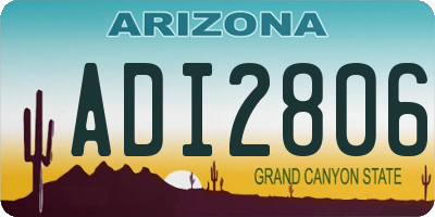 AZ license plate ADI2806
