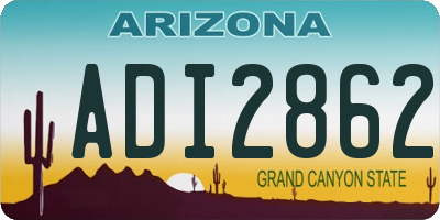 AZ license plate ADI2862