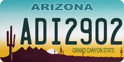 AZ license plate ADI2902