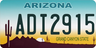 AZ license plate ADI2915