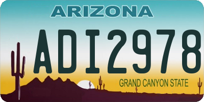 AZ license plate ADI2978