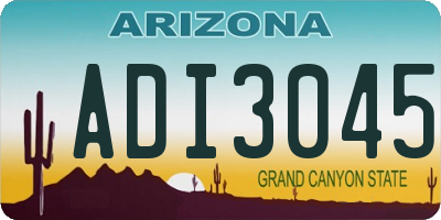 AZ license plate ADI3045