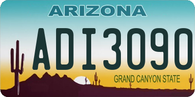 AZ license plate ADI3090