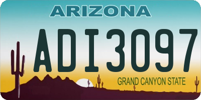 AZ license plate ADI3097