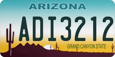 AZ license plate ADI3212