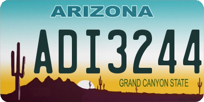 AZ license plate ADI3244