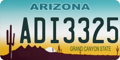 AZ license plate ADI3325