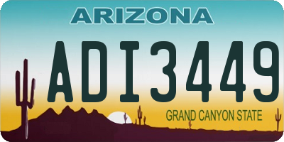 AZ license plate ADI3449