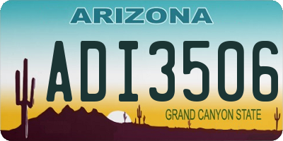 AZ license plate ADI3506
