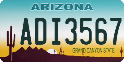 AZ license plate ADI3567