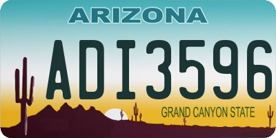 AZ license plate ADI3596