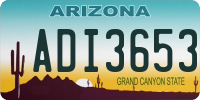 AZ license plate ADI3653