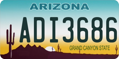 AZ license plate ADI3686