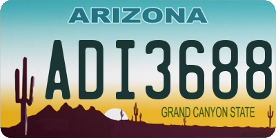AZ license plate ADI3688