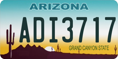 AZ license plate ADI3717