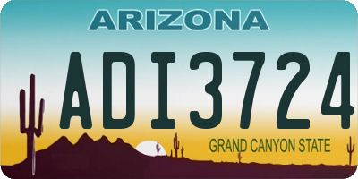 AZ license plate ADI3724