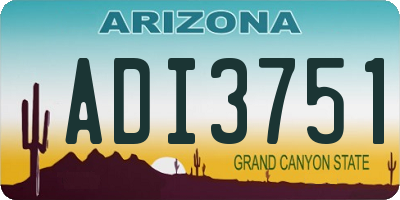AZ license plate ADI3751