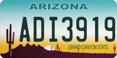 AZ license plate ADI3919