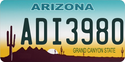 AZ license plate ADI3980